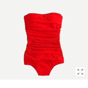 Jcrew Ruched bandeau swimsuit